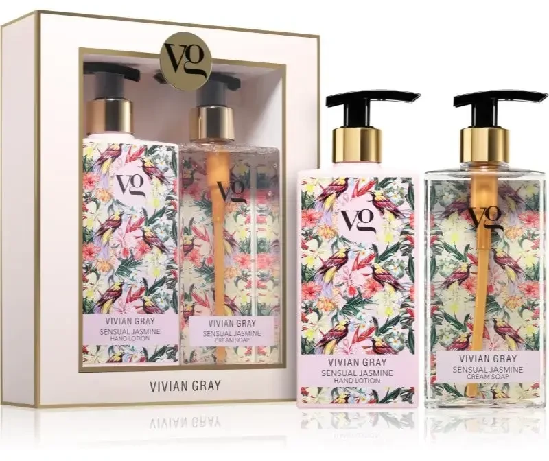 Vivian Gray Vivian Pilkas kosmetikos rinkinys Sensual Jasmine (kreminis muilas – rankų losjonas)