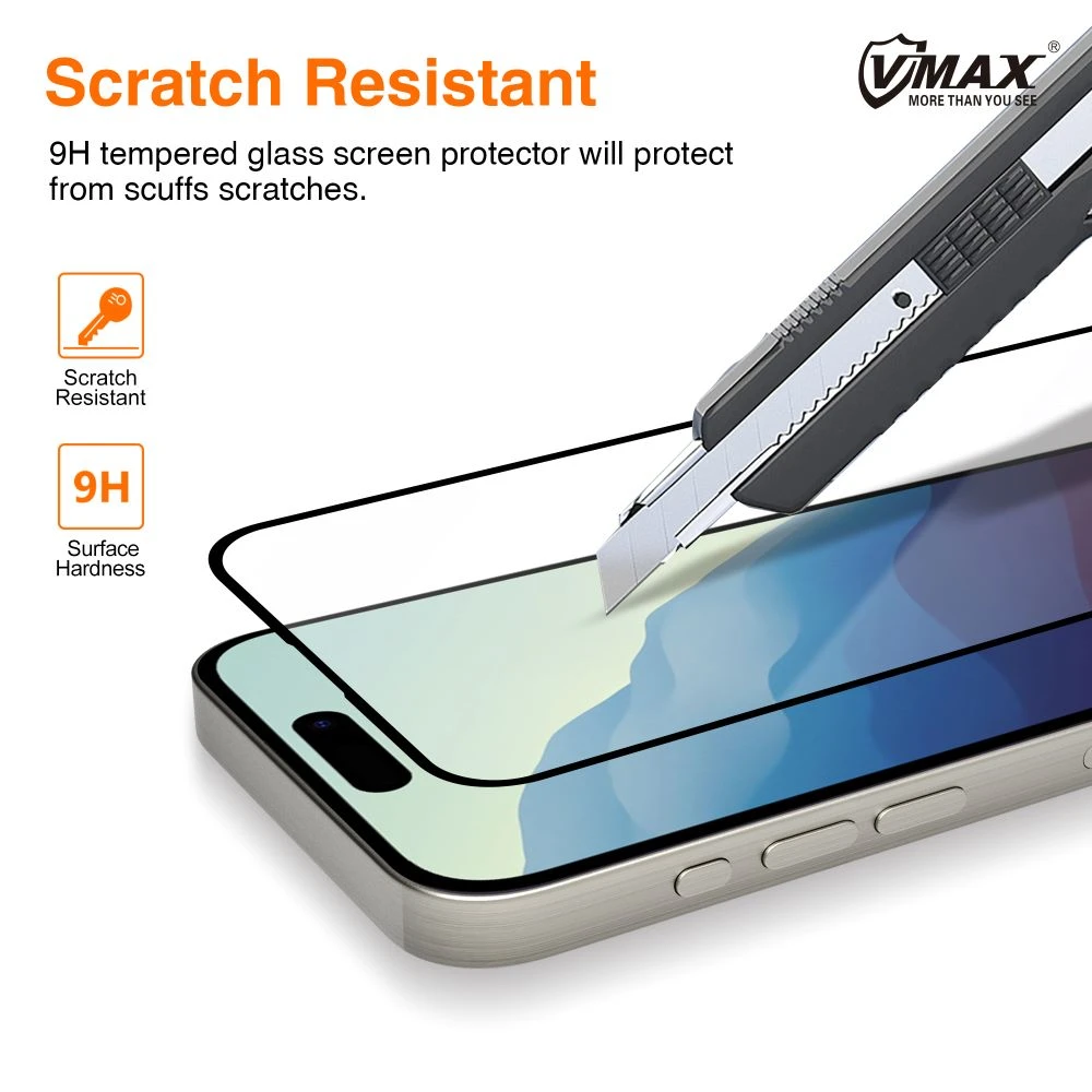 Vmax apsauginis stiklas 9D Glass Apple iPhone 14 6,1"