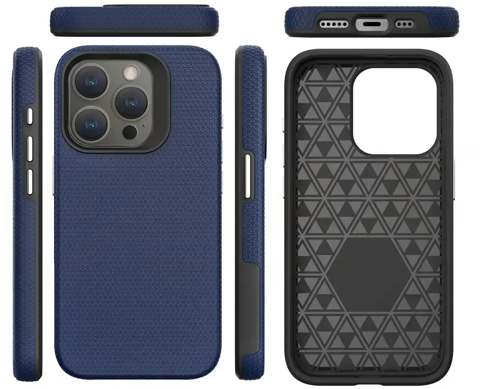 Mėlynas „Vmax Triangle“ dėklas, skirtas „iPhone 16 Pro Max / 17 Pro Max“, tamsiai mėlynas