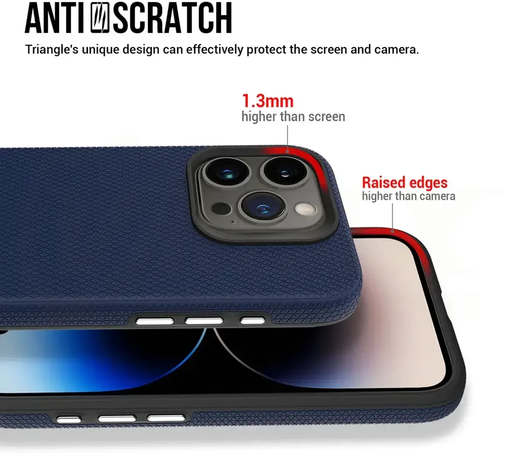 Mėlynas „Vmax Triangle“ dėklas, skirtas „iPhone 16 Pro Max / 17 Pro Max“, tamsiai mėlynas