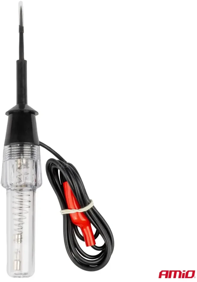 Automobilinis įtampos testeris 6–12V su „krokodilo“ gnybtu, AMIO-04272