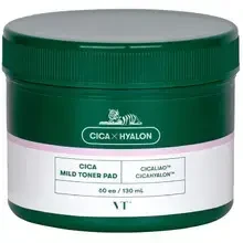 VT Cosmetics Cica Mild Toner Pad Raminantys toniko padeliai veidui, 60 vnt