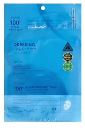 VT Cosmetics - Hydrop Reedle Shot 100hL 2 Step Mask – aktyvaus veikimo drėkinamoji veido kaukė, 1 vnt., 38 g.