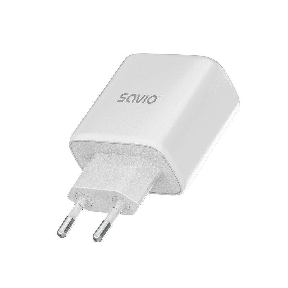 Savio Įkroviklis jungiama į tinklą LA-10 30W Quick Charge Power Delivery 3.0 Balta + Kabelis