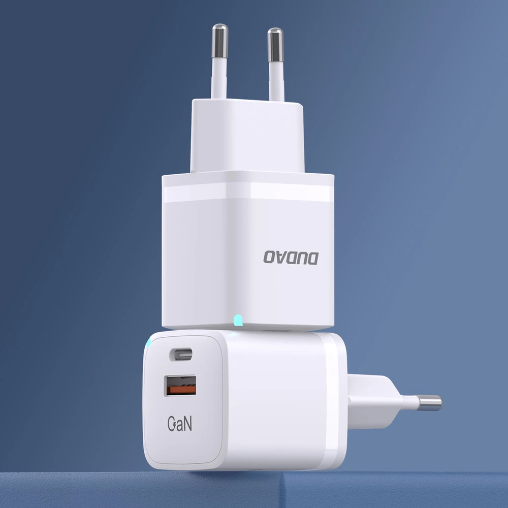 Dudao GaN įkroviklis su USB-C ir USB-A jungtimis