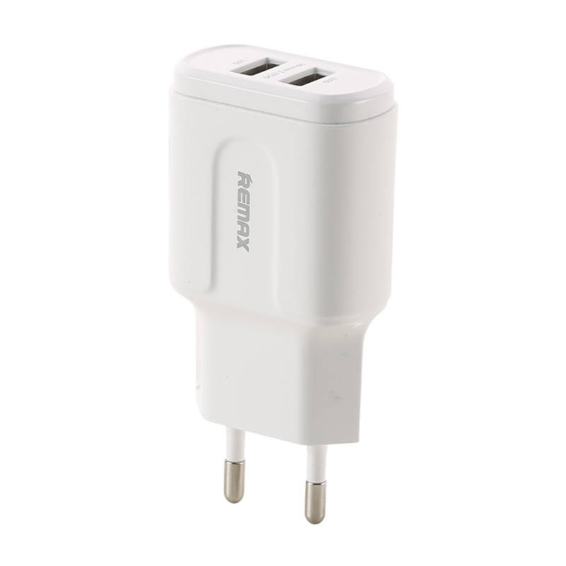 Įkroviklis buitinis Remax Fast Charging RP-U22 su 2xUSB jungtimis 2.4A baltas
