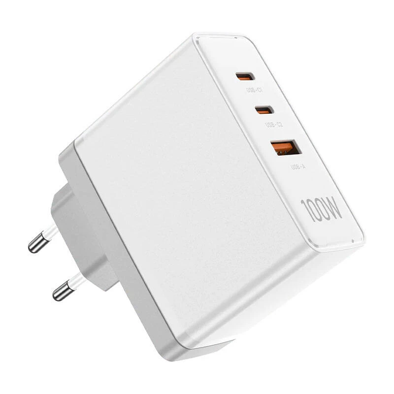 Vention Sieninis įkroviklis, ventiliacija, FEGW0-EU, 2xUSB-C, USB-A, 100W/100W/30W, GaN (balta)