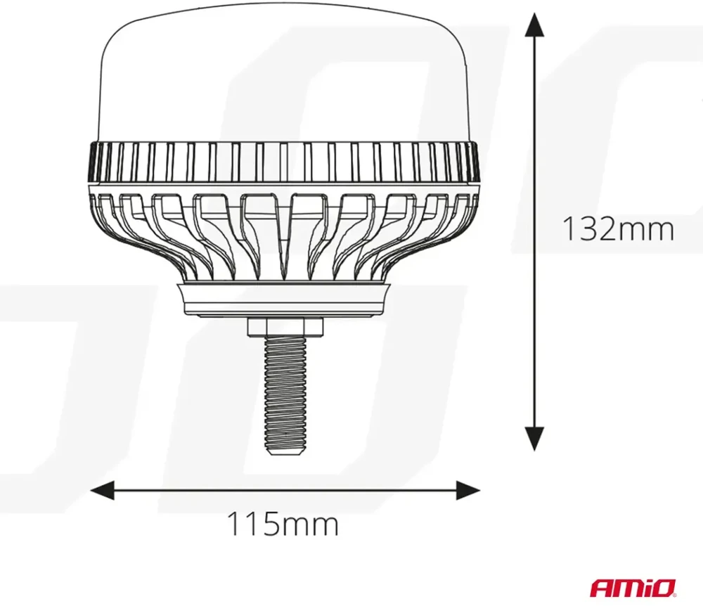 LED įspėjamoji lempa 36 LED R65 R10 12V 24V W03sb AMIO-02294