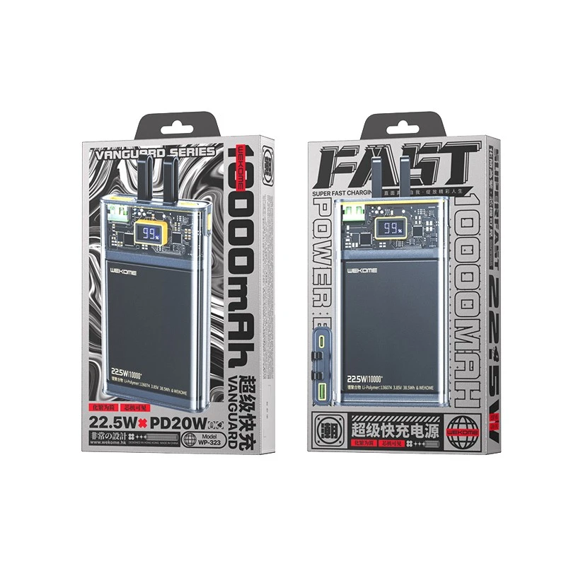 Power bankas WEKOME WP-323 Vanguard serijos su greitu įkrovimu