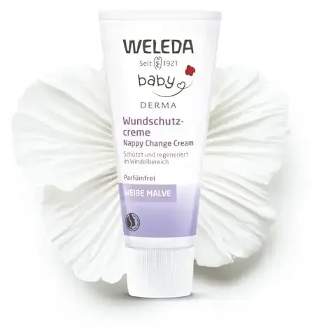 Weleda Baby Derma 3In1 Nappy Change Change vystyklų keitimo kremas jautriai kūdikių odai, 50 ml