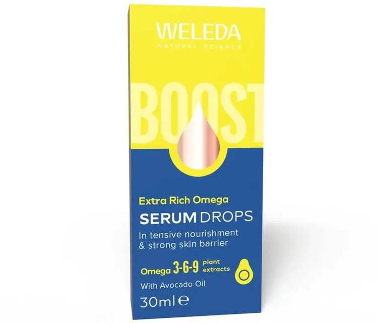 Weleda Boost Extra Rich Omega maitinamasis serumo lašai su omega rūgštimis 30 ml