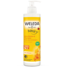 Weleda kūdikių šampūnas ir prausiklis su medetkomis, 400 ml
