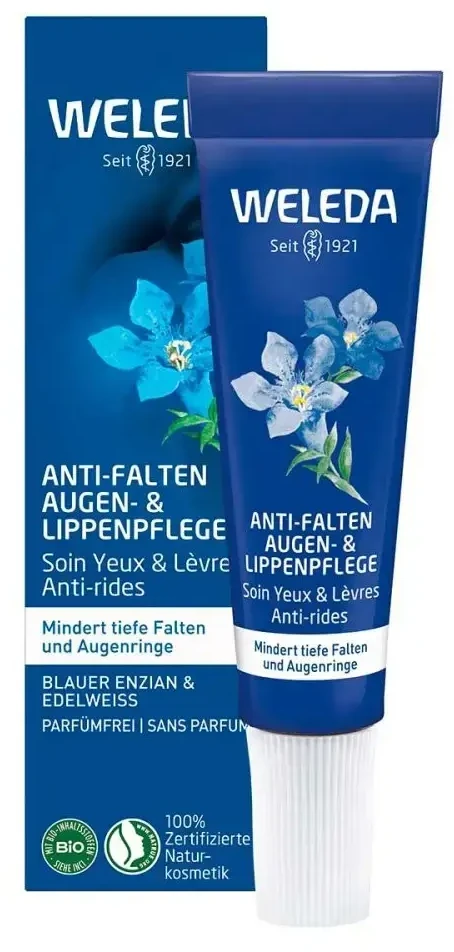 Weleda Mėlyna Gentian & Edelweiss Contouring Eye & Lip Kreminis Paakių kremas