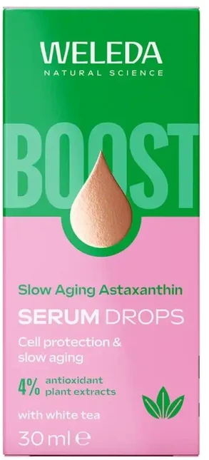 Weleda Boost Slow Aging astaksantino serumo lašai nuo senėjimo su astaksantinu 30 ml