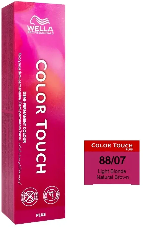 Wella Professionals Color Touch Plus 60 ml amoniako plaukų dažai 88/07 intensyviai šviesiai blondas / natūraliai rudas