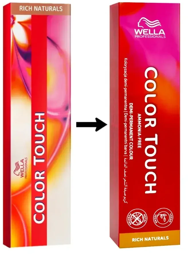 Wella Professionals Color Touch Rich Naturals 60 Ml Ammónia Mentes Festék 5/3 šviesiai rudas/Gold