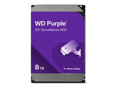 Kietasis diskas Western Digital HDD Video Surveillance WD Violetinė 8TB CMR, 3.5'', 256MB, 5640 RPM, SATA, TBW: 180
