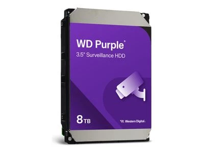 Kietasis diskas Western Digital HDD Video Surveillance WD Violetinė 8TB CMR, 3.5'', 256MB, 5640 RPM, SATA, TBW: 180