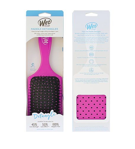 Wet Brush Wet Wet Paddle Detangler Large - Rožinė
