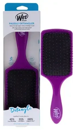 Wet Brush Wet Plaukų šepetys Wet Paddle Detangler, Violetinė