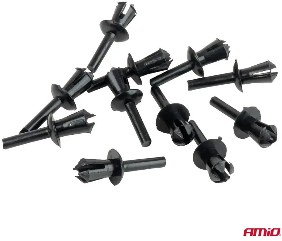Nitinėjimų (plečiamųjų kniedžių) rinkinys sparnų apdailai 12 mm ? 5 mm 10 vnt. amio-05049