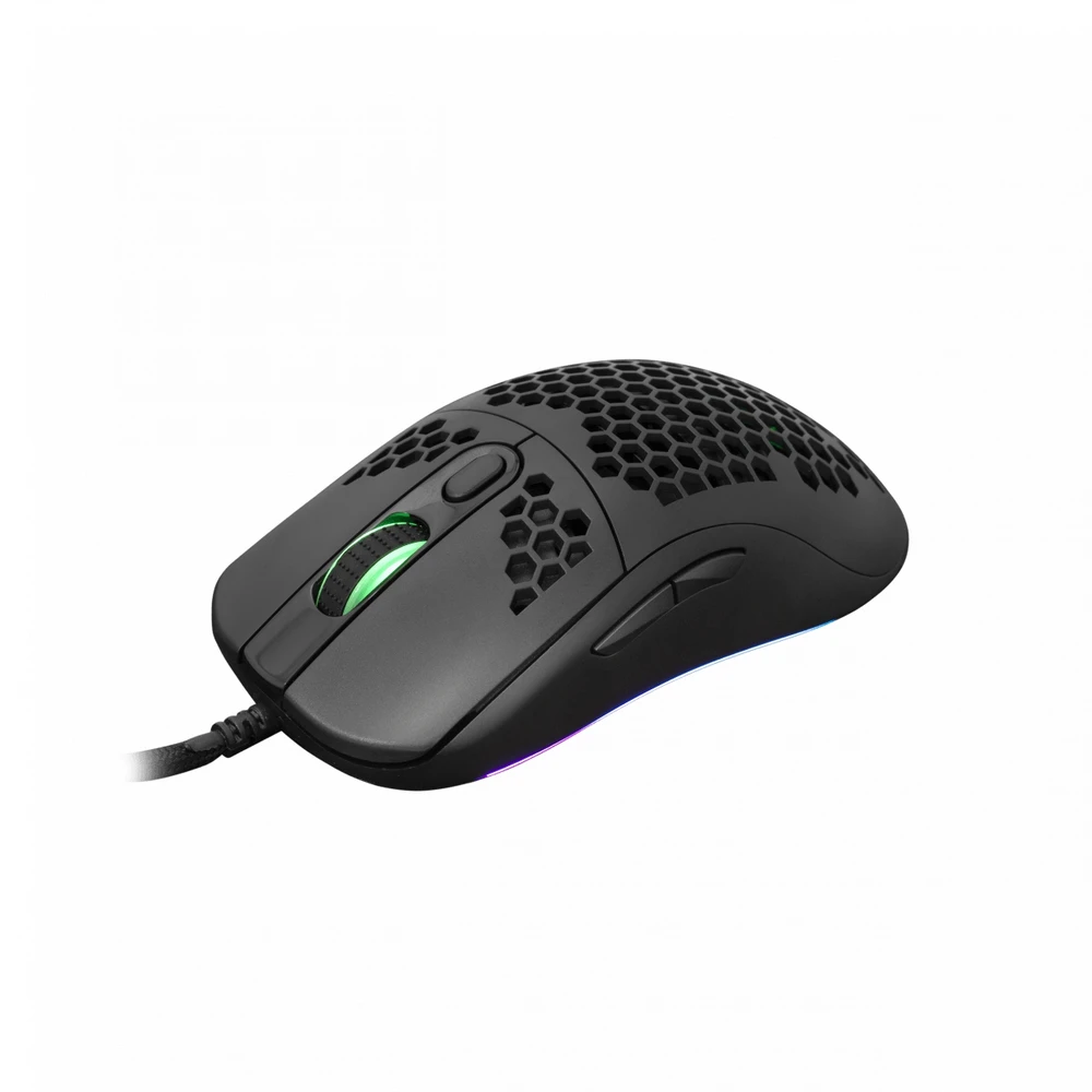 Itin lengva žaidimų pelė White Shark Galahad Black, 72g