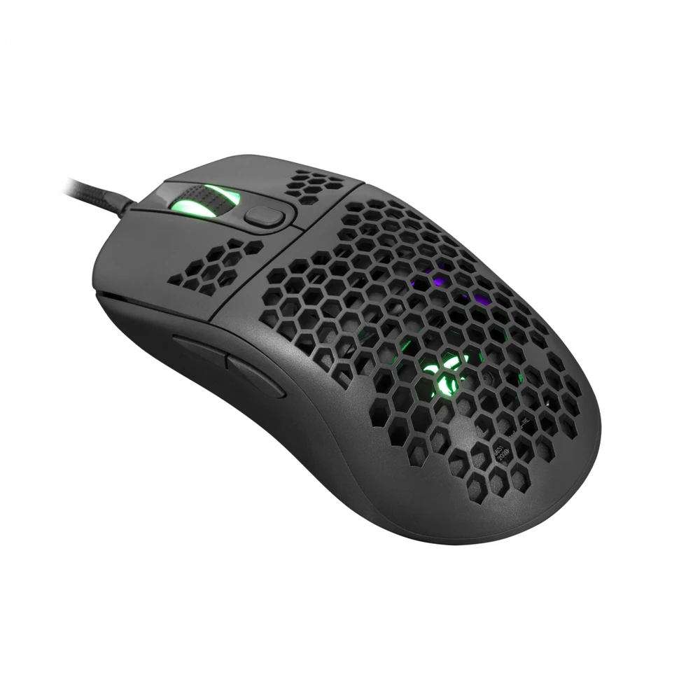 Itin lengva žaidimų pelė White Shark Galahad Black, 72g