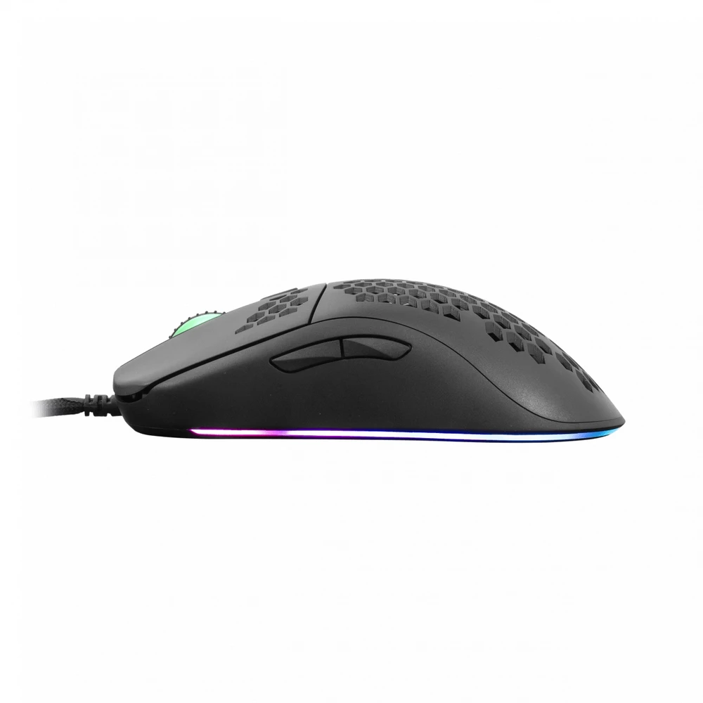 Itin lengva žaidimų pelė White Shark Galahad Black, 72g