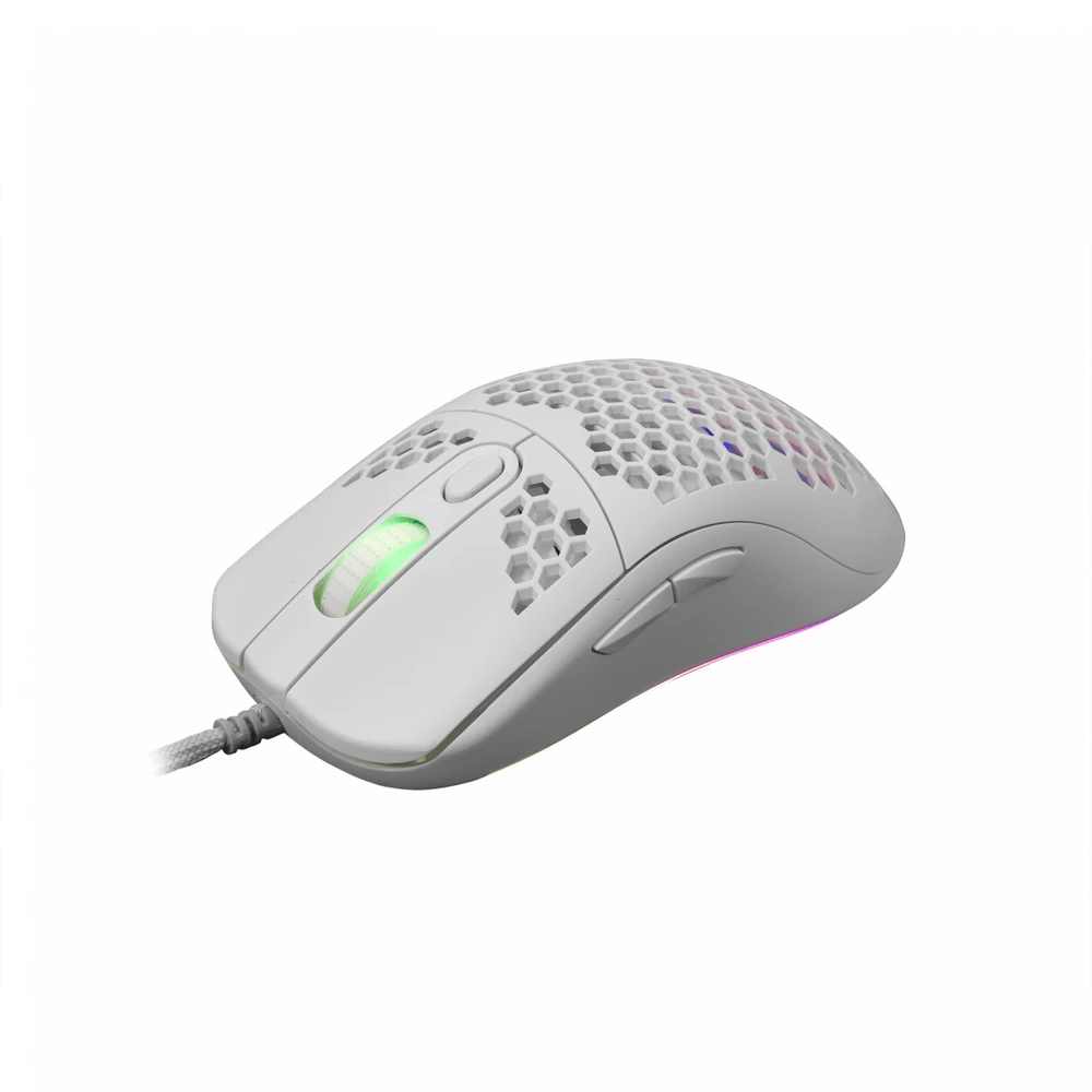 Itin lengva žaidimų pelė White Shark Galahad White, 72g