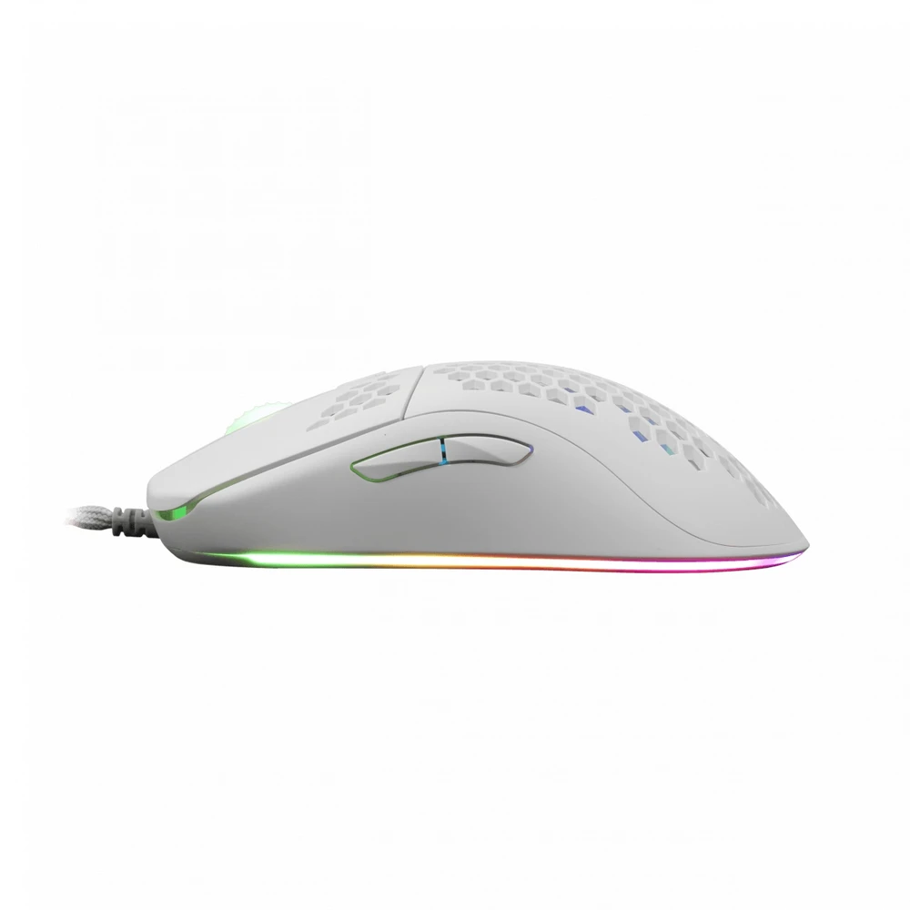 Itin lengva žaidimų pelė White Shark Galahad White, 72g
