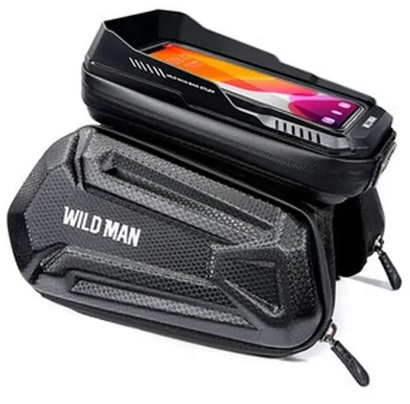 WILDMAN kelioninis krepšys dviračio rėmui su užtrauktuku 1,2L (4"-7") XT6 juodas