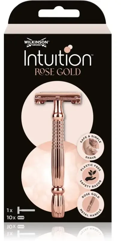 Wilkinson Sword Intuition Double Edge Rose Gold (skustuvas) + 10 peiliukų