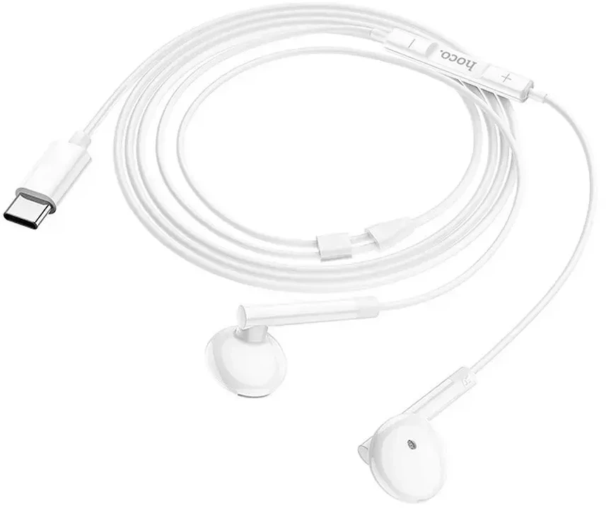 Wire ausinės USB C Hoco M95 baltas