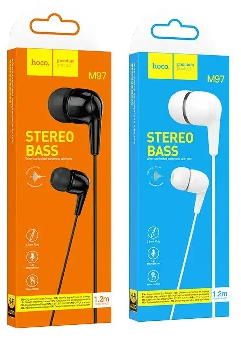 Wire ausinės USB C Hoco M97 baltas