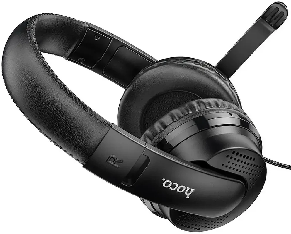 Laisvų rankų įranga Hoco W103 Gaming su mikrofonu juoda (1.2m laidas)