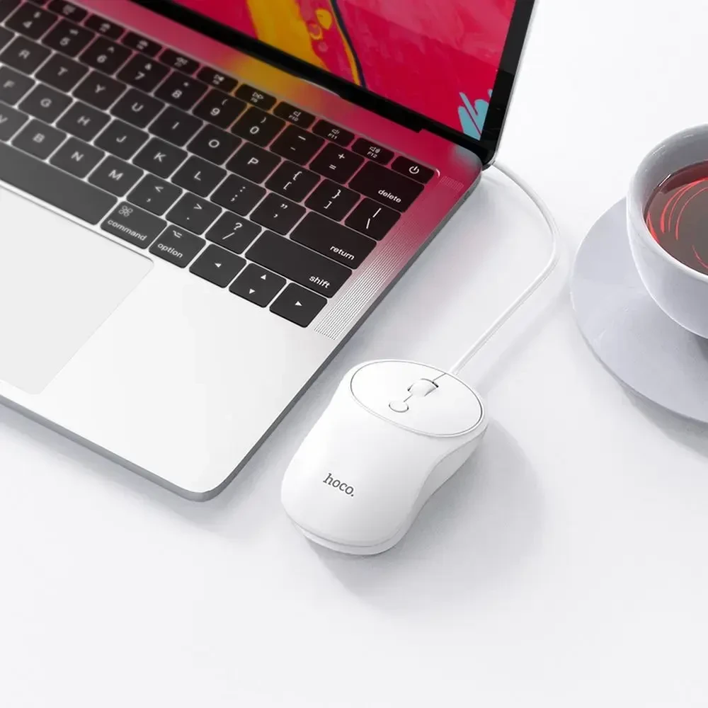 Wire pelė Hoco USB A 1600 dpi GM13 baltas