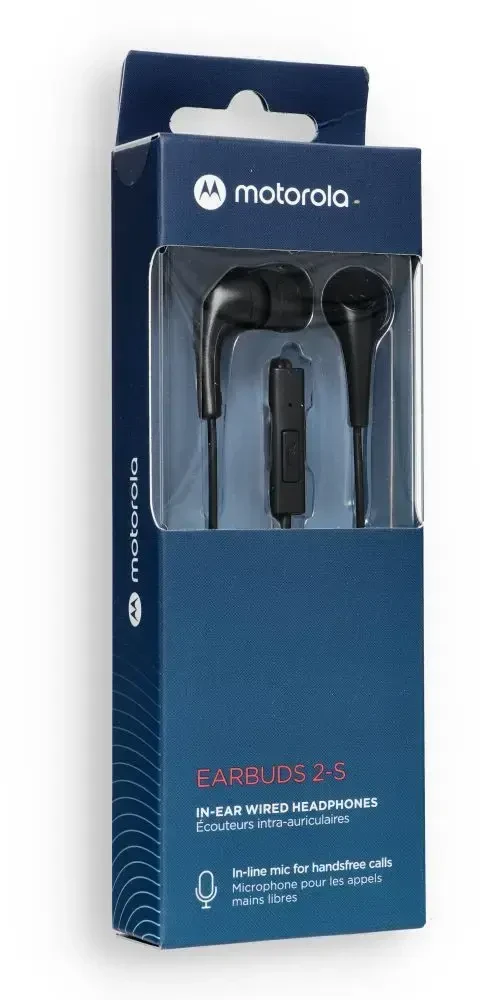 su laidu ausinės jack with mircophone 3,5mm MOTOROLA Ear Buds 2-S juodas
