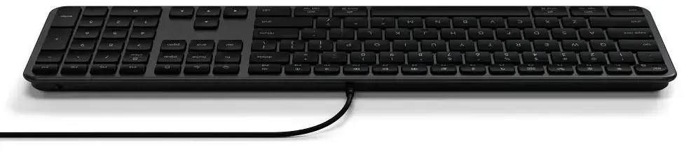 su laidu klaviatūra USB A/USB C QWERTY Dual (Mac/Windows) Satechi Slim LX3 su laidu space juodas