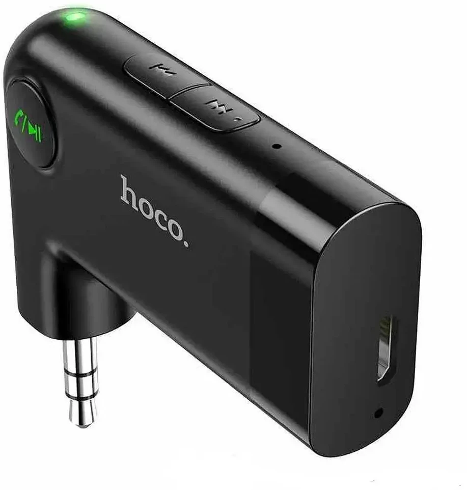 Laisvų Rankų Imtuvas Adapteris Automobiliui belaidis Hoco E53 AUX juodas
