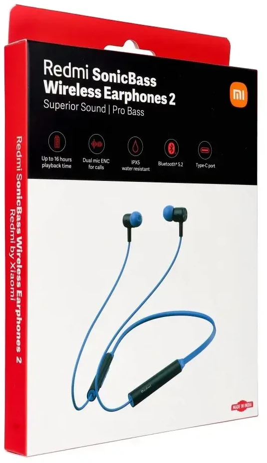 Store24 Xiaomi Redmi SonicBass Belaidės Earphone 2 Mėlyna