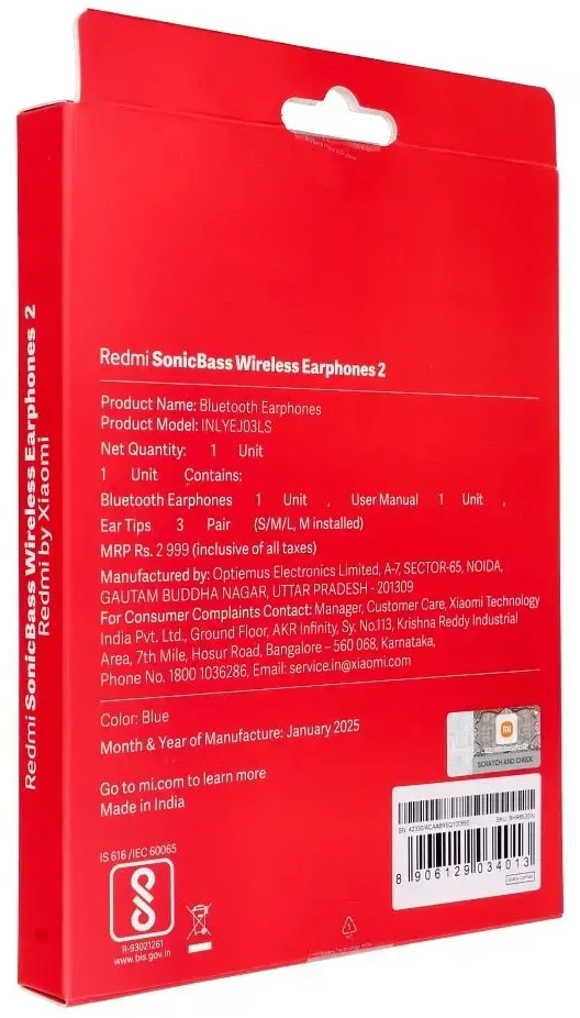 Store24 Xiaomi Redmi SonicBass Belaidės Earphone 2 Mėlyna