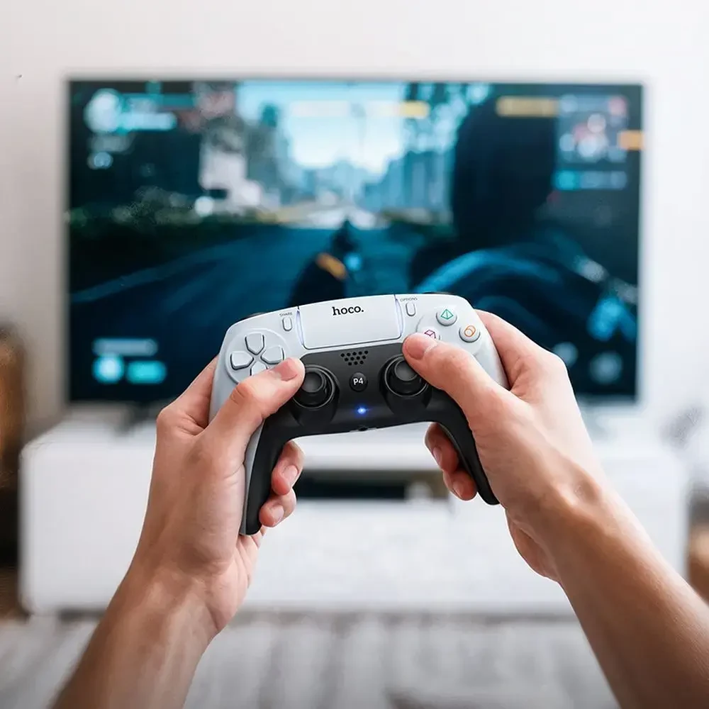 Belaidis žaidimų pultas Hoco PS4 / PC GA1 baltas