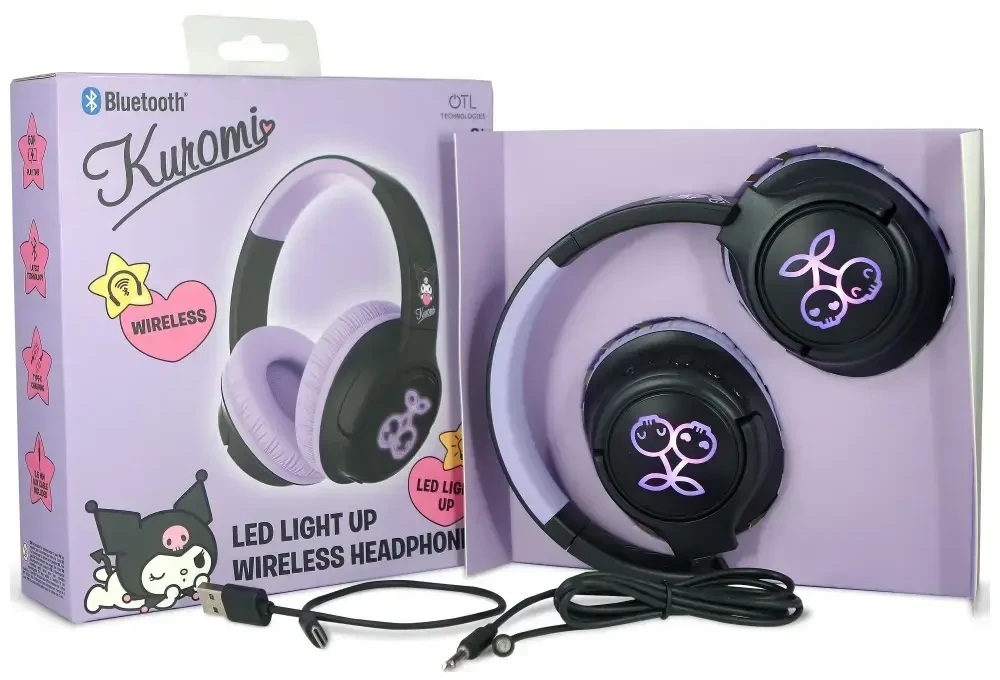 Belaidės Ausinės OTL Kuromi LED Light Up