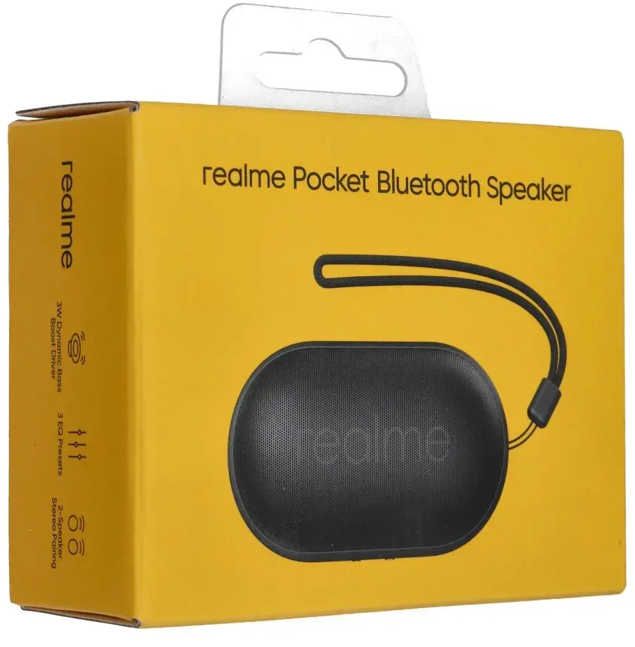 Realme mėlynos spalvos bluetooth garsiakalbis USB-C pilkas