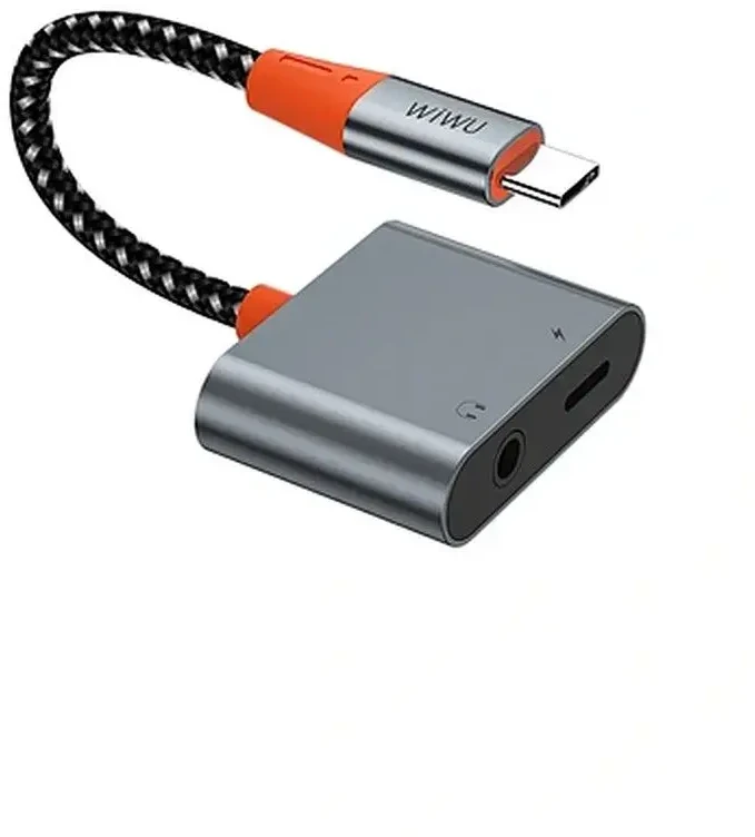 WiWU – garso adapteris LT10 nuo C iki C tipo + 3,5 mm