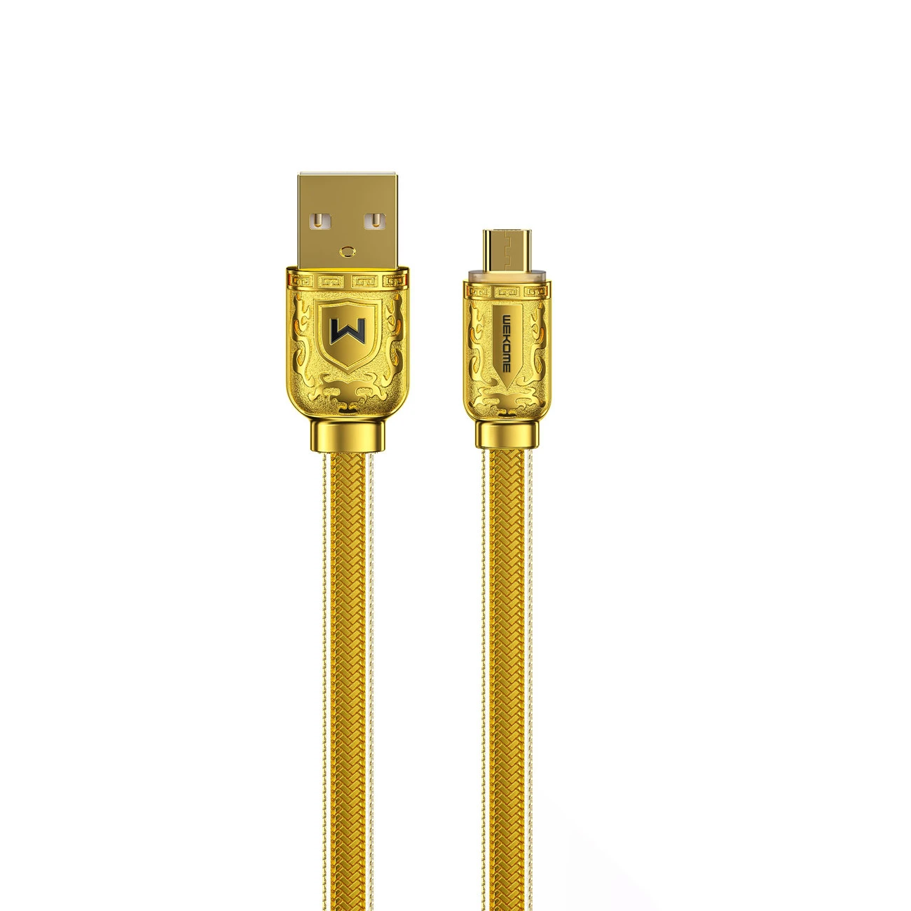 Wk Design WEKOME WDC-161 Sakin Series - Kabelis połączeniowy USB-A do Micro USB Fast Charging 6A 1 m (Auksinis)