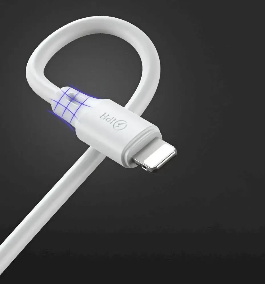 „WK Design“ USB – „micro USB“ | „Lightning“ | USB C tipo laidas 2A, 115 cm, baltas (WDC-103th baltas)