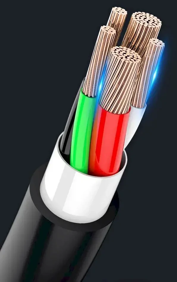 „WK Design“ USB – „micro USB“ | „Lightning“ | USB C tipo laidas 2A, 115 cm, baltas (WDC-103th baltas)