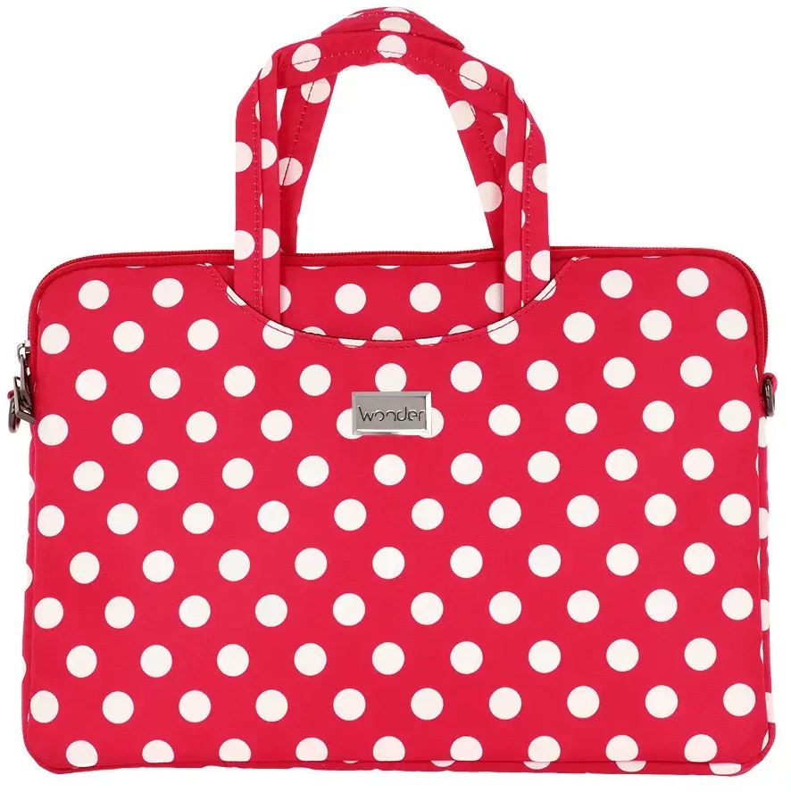 Wonder nešiojamo kompiuterio krepšys 13-14 colių red polka-dot