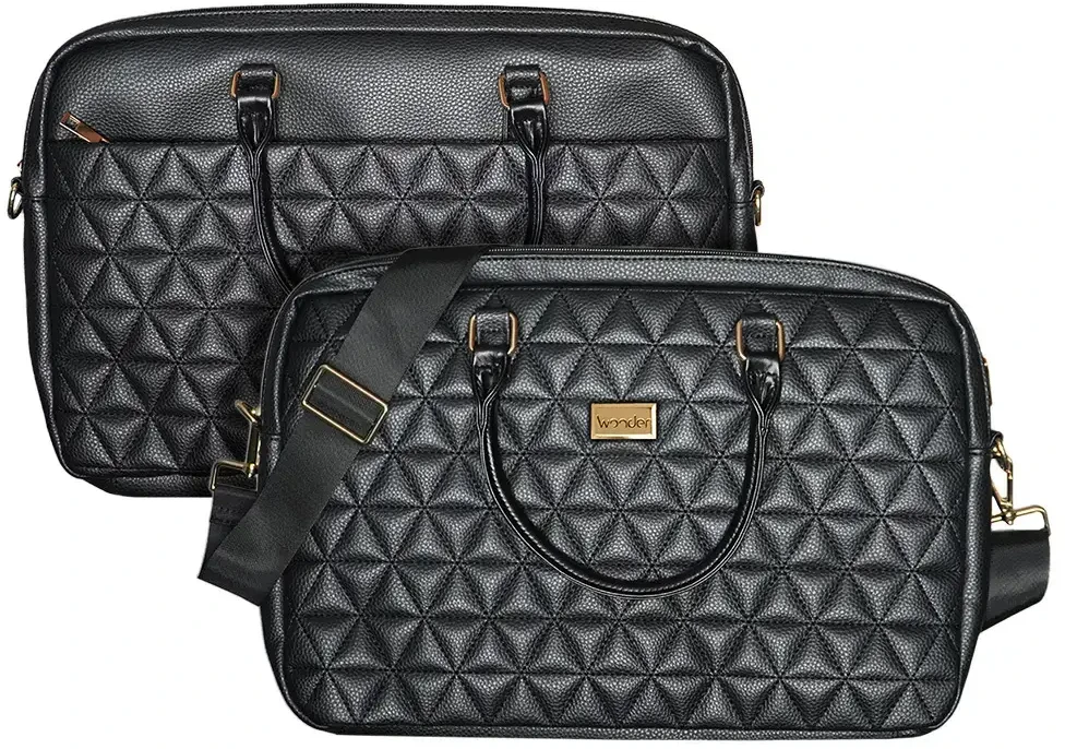 Wonder Briefcase Nešiojamas kompiuteris 17 colių pico quilted juodas